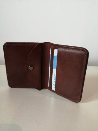 Cartera de Piel Marrón hecha a mano