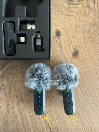 2 mini micrófonos inalámbricos Warm Box nuevos
