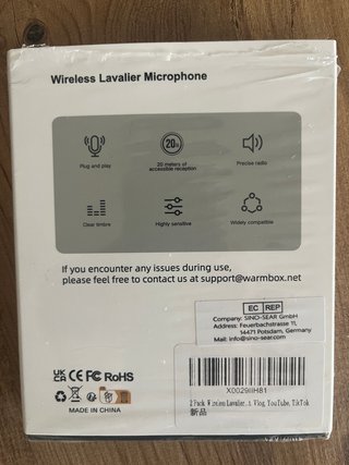 2 mini micrófonos inalámbricos Warm Box nuevos