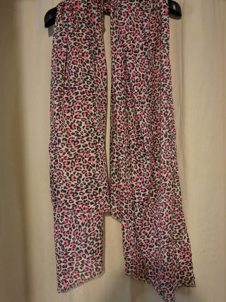 Sciarpa foulard OVS stampa animalier rosa e nera