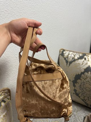 Mochila Pequeña Roberta Biagi Marrón/Dorado