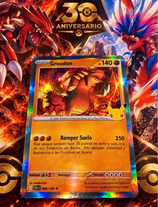 Carta Pokémon Groudon 30 Aniversario