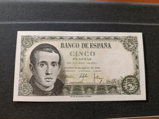 Billete 5 Pesetas 1951 Jaime Balmes SC