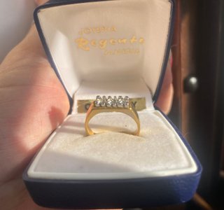 Anillo vintage chapado en oro