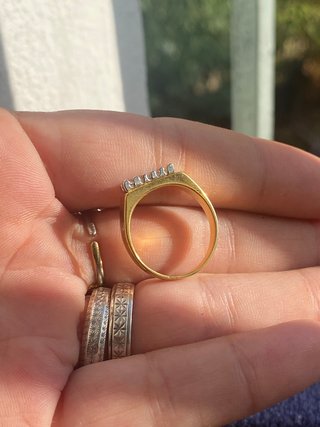 Anillo vintage chapado en oro