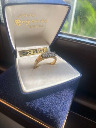 Anillo vintage chapado en oro