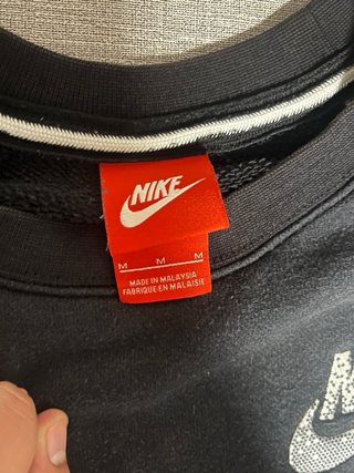 Sudadera Nike Negra y Gris Talla M