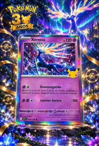 Carta Pokémon Xerneas 30 Aniversario