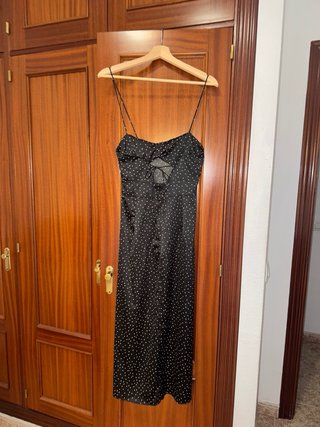 Vestido Zara lunares negro y blanco