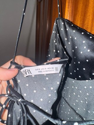 Vestido Zara lunares negro y blanco