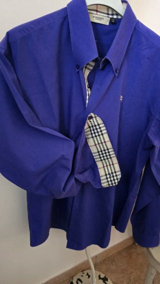 Camicia uomo Burberry blu taglia XL