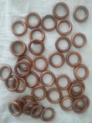 Set de 30 Anillas de Madera para Cortinas
