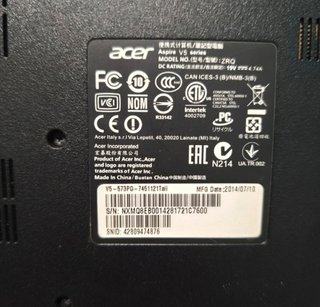 Acer Aspire V5 i7 ZRQ