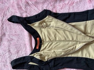 Vestido Y2K 2000s Negro y Beige