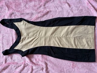 Vestido Y2K 2000s Negro y Beige