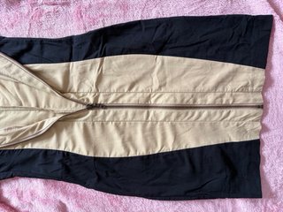 Vestido Y2K 2000s Negro y Beige