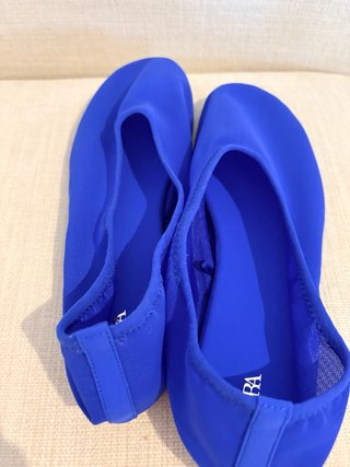 Bailarinas Zara tipo calcetín azul
