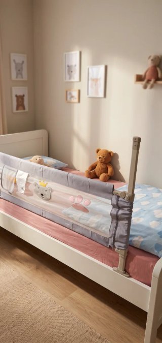 Lote 2 barreras de cama infantiles abatibles nueva
