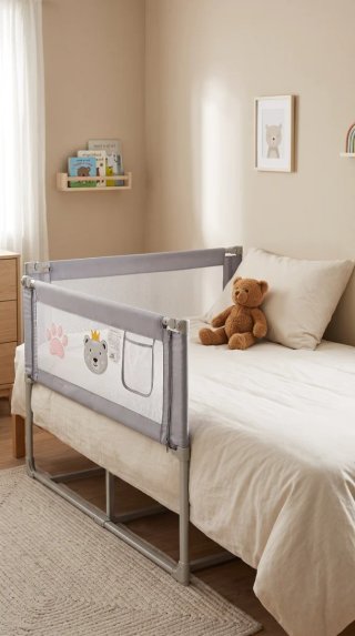Lote 2 barreras de cama infantiles abatibles nueva