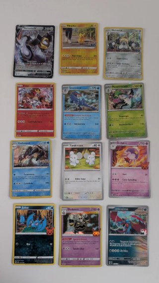 Lote de 12 Cartas Pokemon TCG