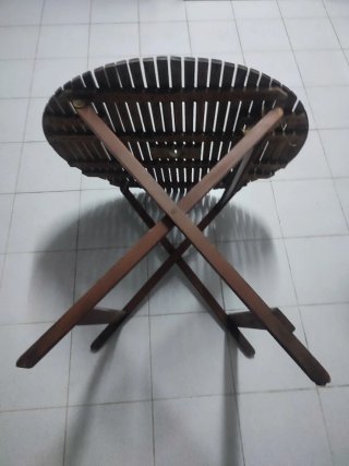 Mesa de jardín plegable de madera