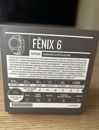 Garmin Fenix 6 Sapphire Carbon Gray