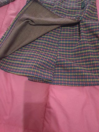 Vestido cuadros burdeos talla M