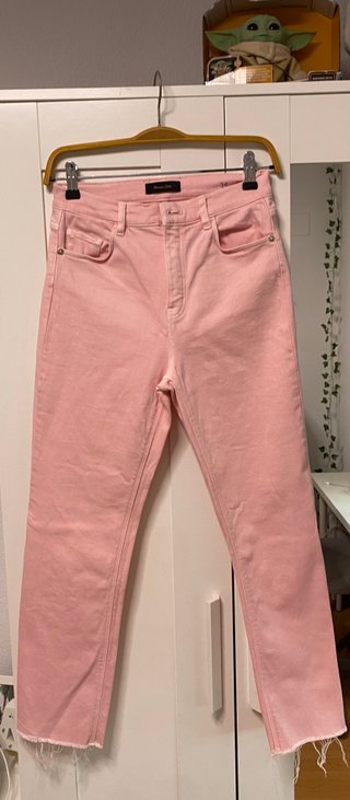 Jeans Tobilleros Rosa Massimo Dutti