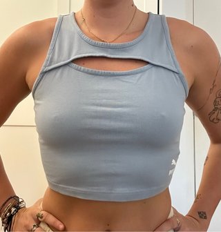 Top Corto Puma Azul Claro Talla M
