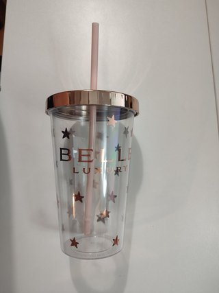 Copo Bathing Rituals Rose Gold com Canudo