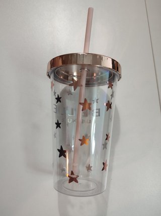 Copo Bathing Rituals Rose Gold com Canudo