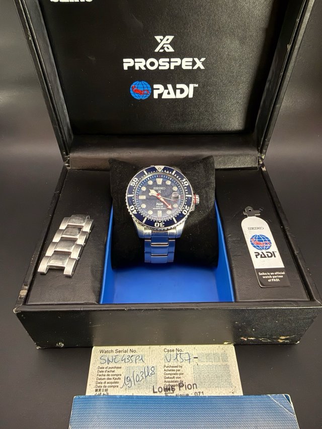 Seiko Prospex PADI Solar SNE435P1 edición especial