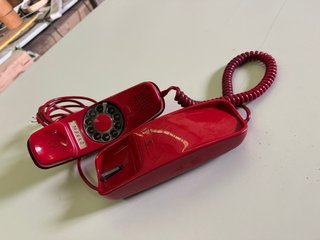 Teléfono Fijo Vintage Rojo