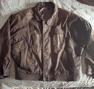 Chaqueta de Piel Marrón