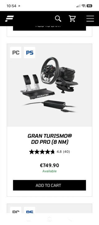 Fanatec CSL DD Pro (8 Nm) con garantia hasta 2028