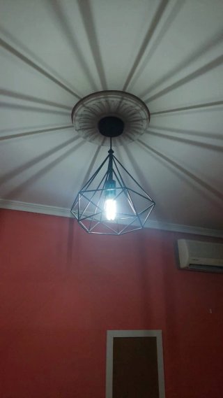 Lámpara de Techo Geométrica Negra