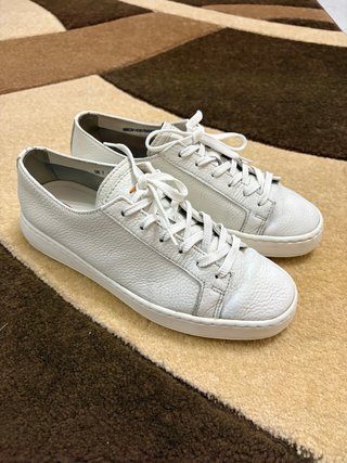 Scarpe Santoni in pelle bianca
