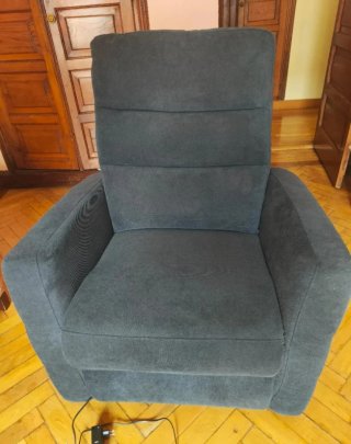 Sillón Reclinable Tela Gris