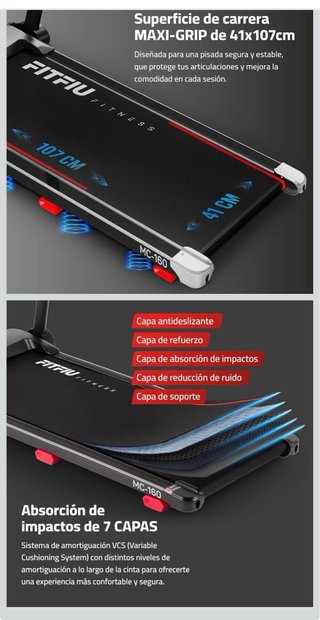 Cinta de Correr Plegable FITFIU MC-160