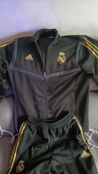 Chándal Real Madrid Adidas Negro y Dorado