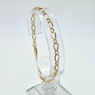 Pulsera Oro 18K Figaro Cartier, 1x1, 7,65gr, 20cm