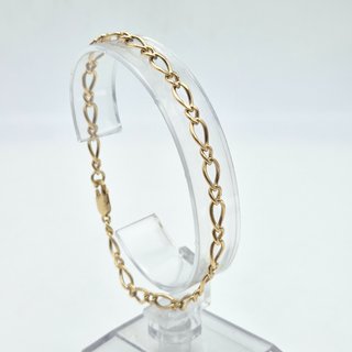 Pulsera Oro 18K Figaro Cartier, 1x1, 7,65gr, 20cm