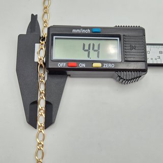 Pulsera Oro 18K Figaro Cartier, 1x1, 7,65gr, 20cm