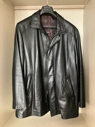 Chaqueta negra de Cuero Auténtico para Hombre