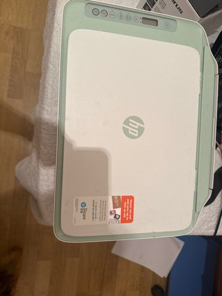 Impresora HP Blanca y Verde