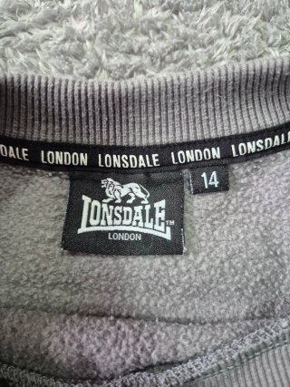 Sudadera Lonsdale London Gris y Rosa Talla L