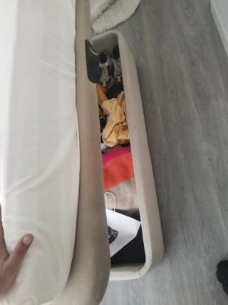Cama con Canapé Beige