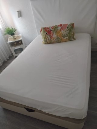 Cama con Canapé Beige