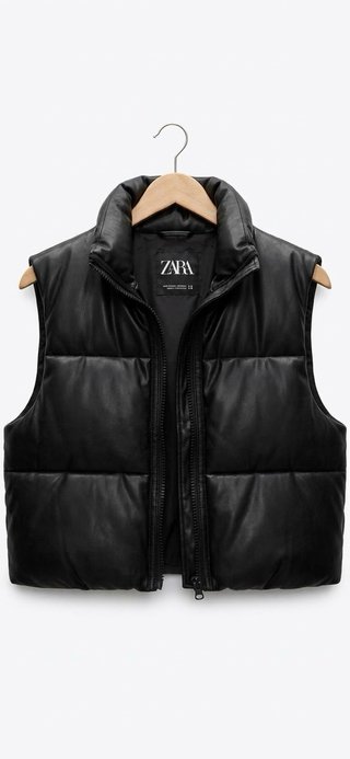 Chaleco acolchado Zara negro