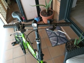 Bicicleta Plegable 20 Verde, 7 Velocidades